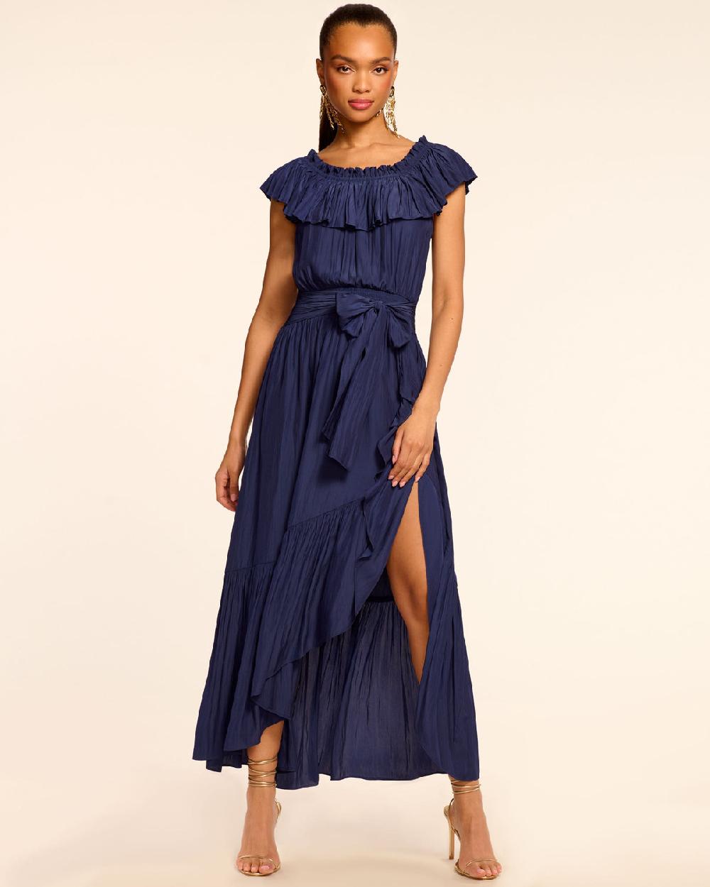 Ramy Brook Gloria Off-The-Shoulder Smocked Maxi Dress