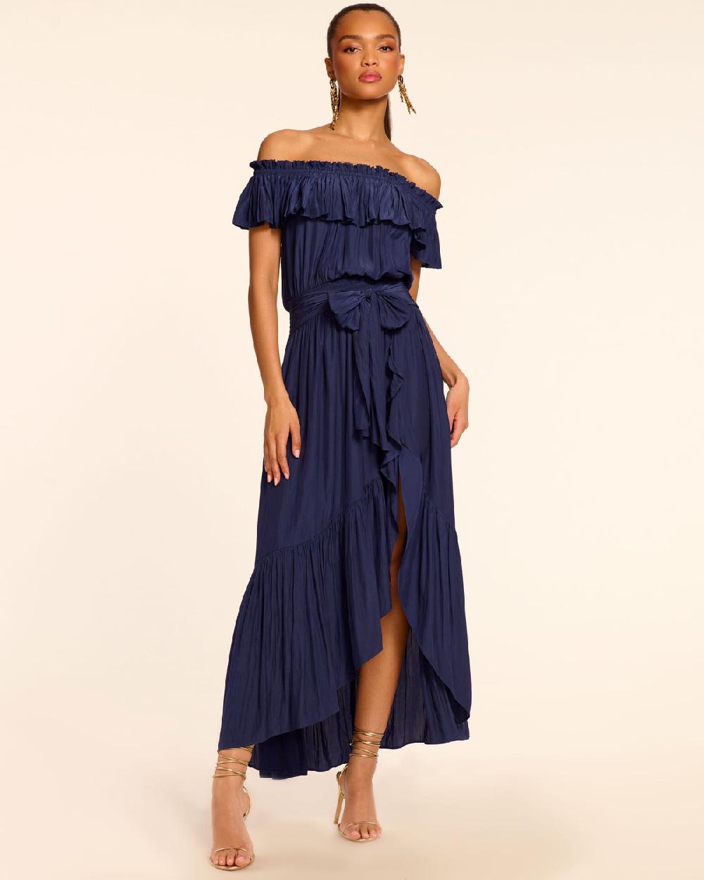 ramy brook Gloria Off-The-Shoulder Smocked Maxi Dress