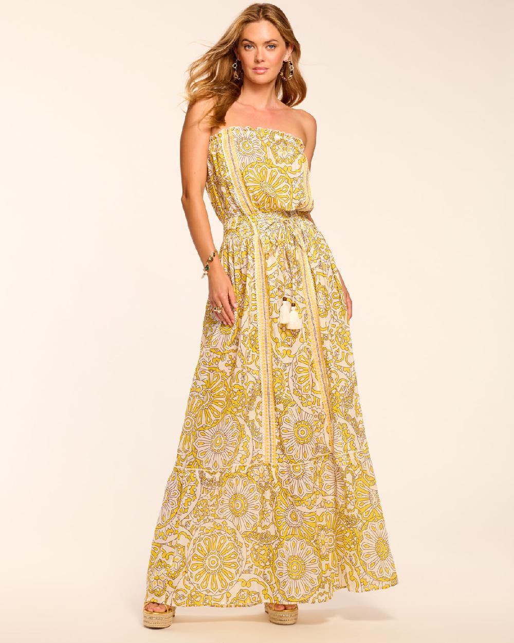 ramy brook Nadine Cotton Strapless Coverup Maxi Dress