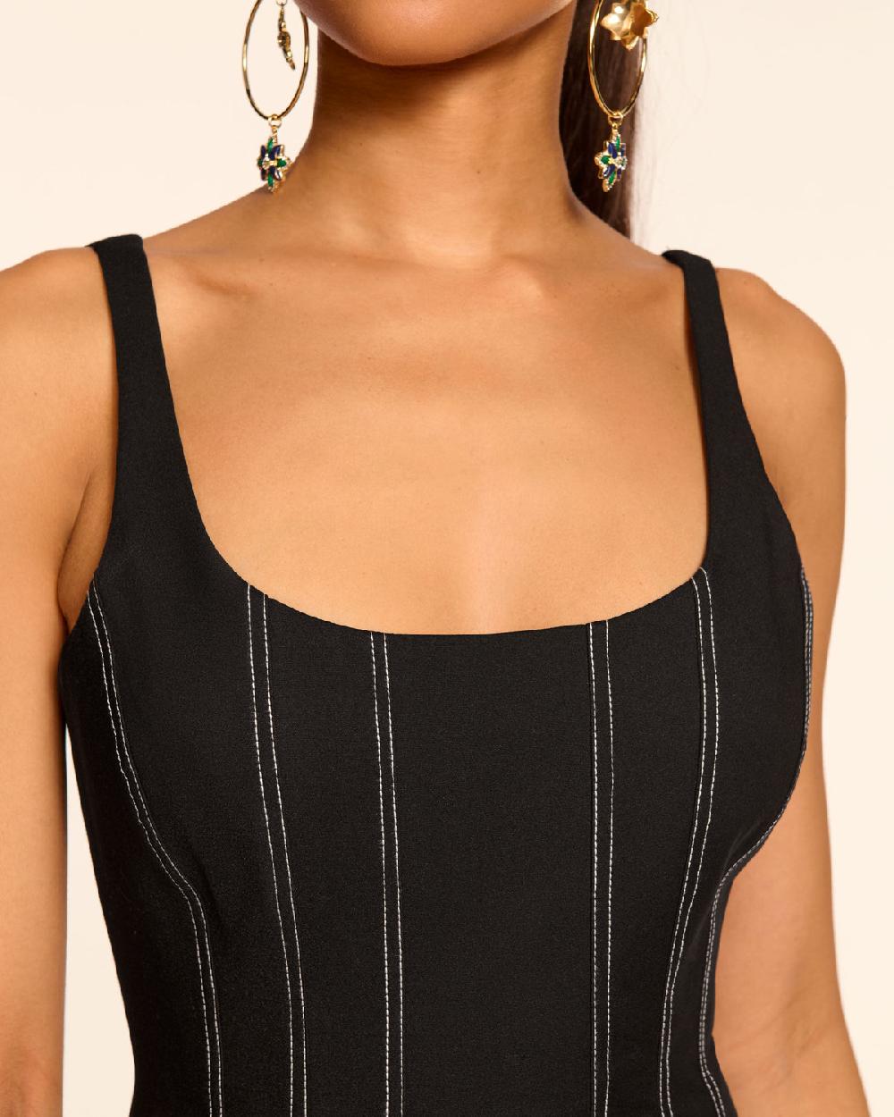 Ramy Brook Adriana Sleeveless Scalloped Mini Dress