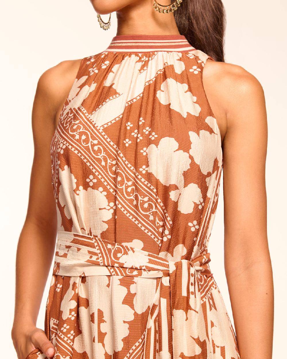 Ramy Brook Alana High Neck Sleeveless Midi Dress