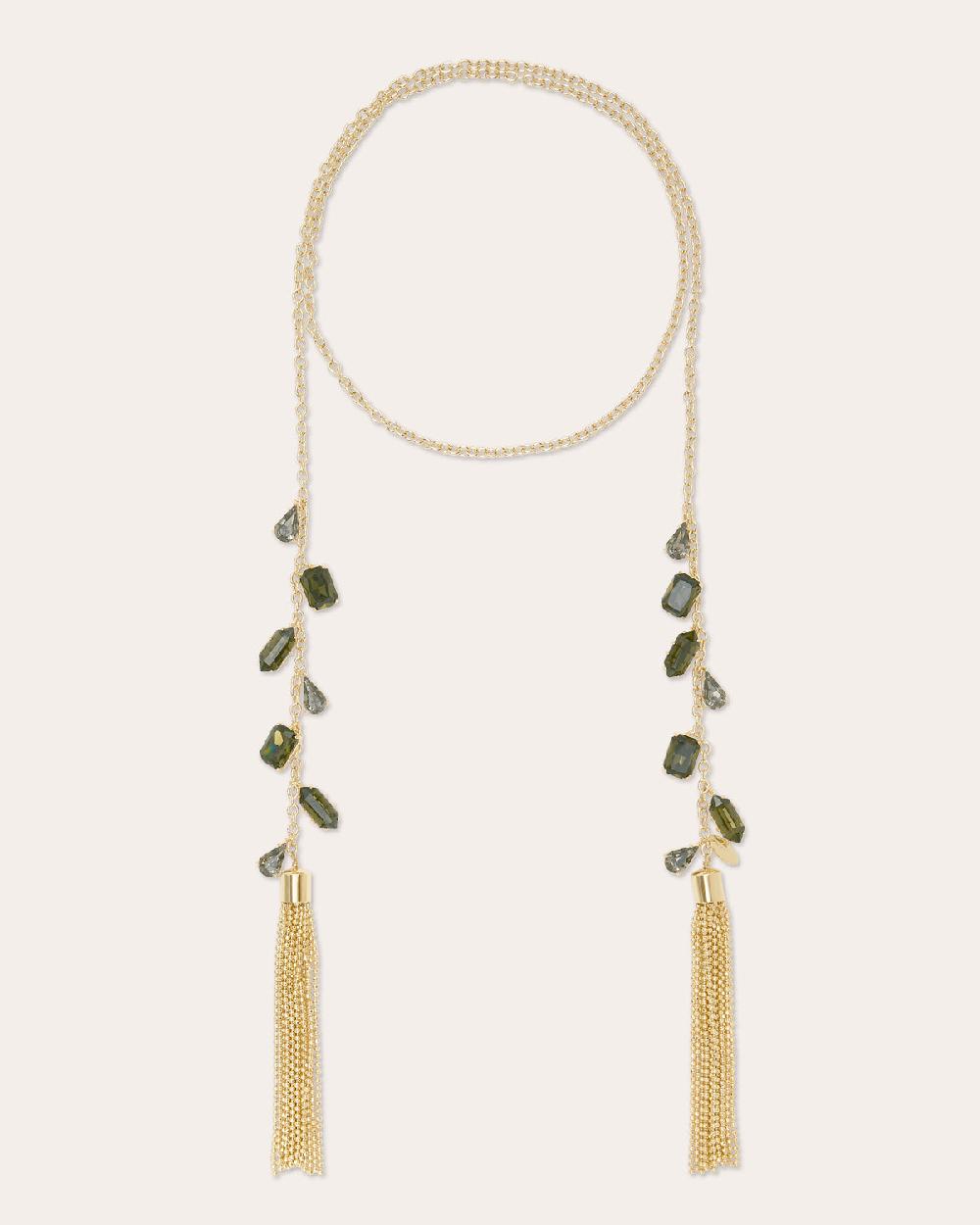 ramy brook Alanna Stone Tie Lariat Necklace