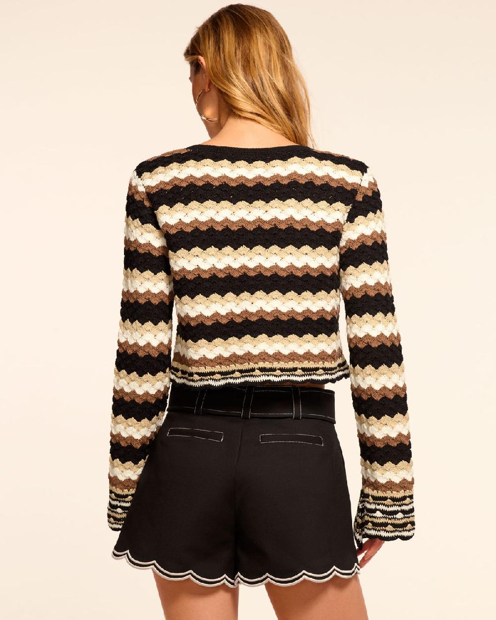 Ramy Brook Alanza Cotton Crochet Cardigan Sweater