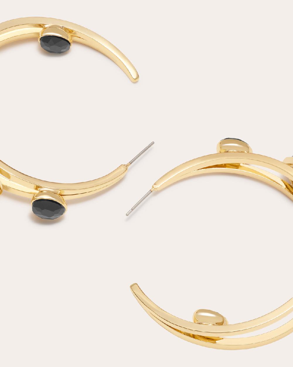 Ramy Brook Alena Stone Hoop Earrings