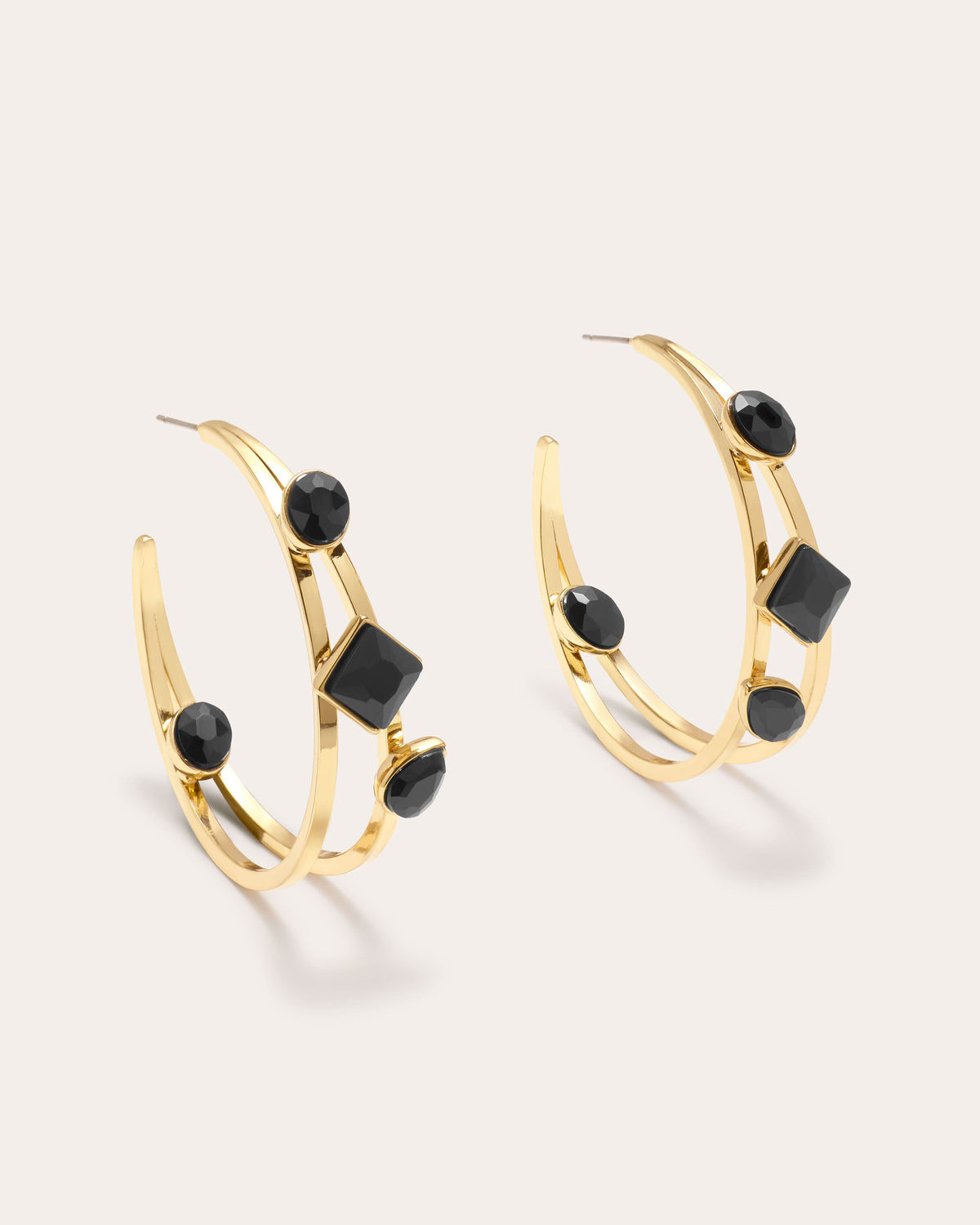 ramy brook Alena Stone Hoop Earrings