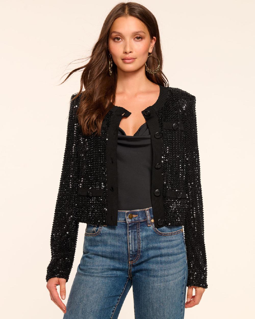 Ramy Brook Anna Beaded Sequin Jacket