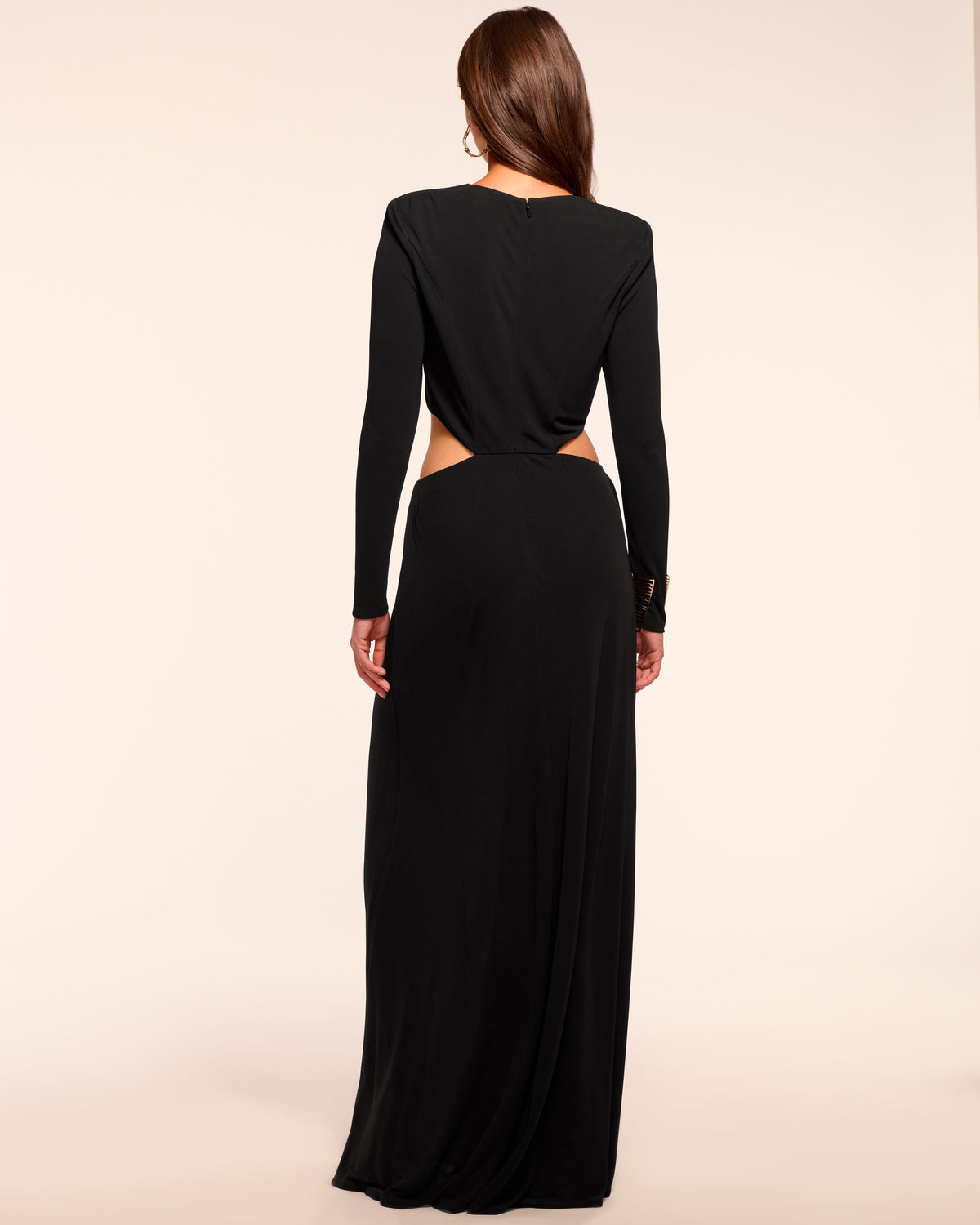 Ramy Brook Anny Long Sleeve Cutout Gown