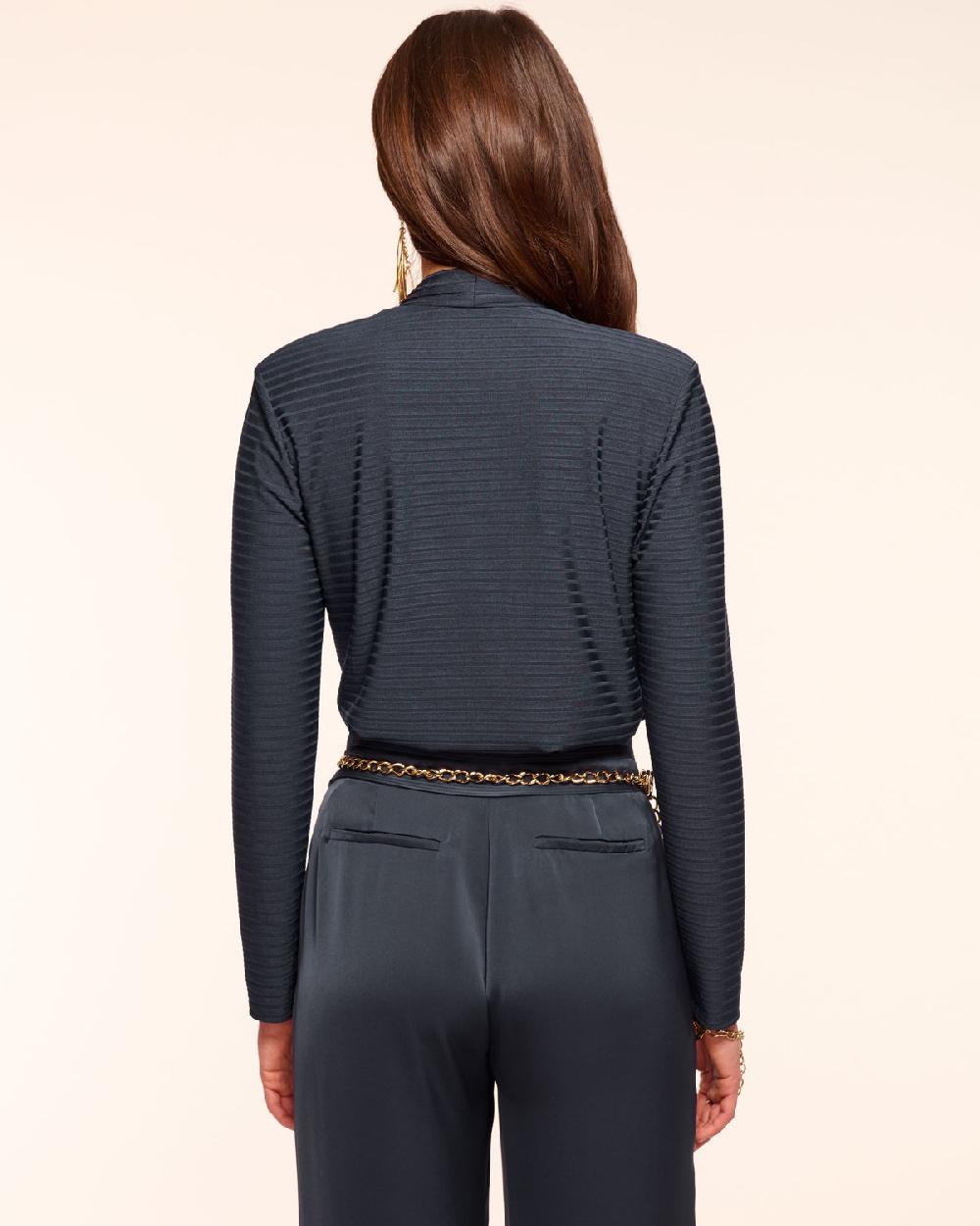 Ramy Brook Antonia Ribbed Knit Cowl Neck Top