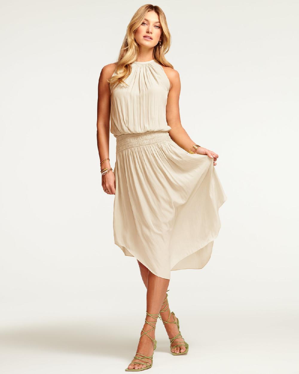 Ramy Brook Audrey Smocked Midi Dress