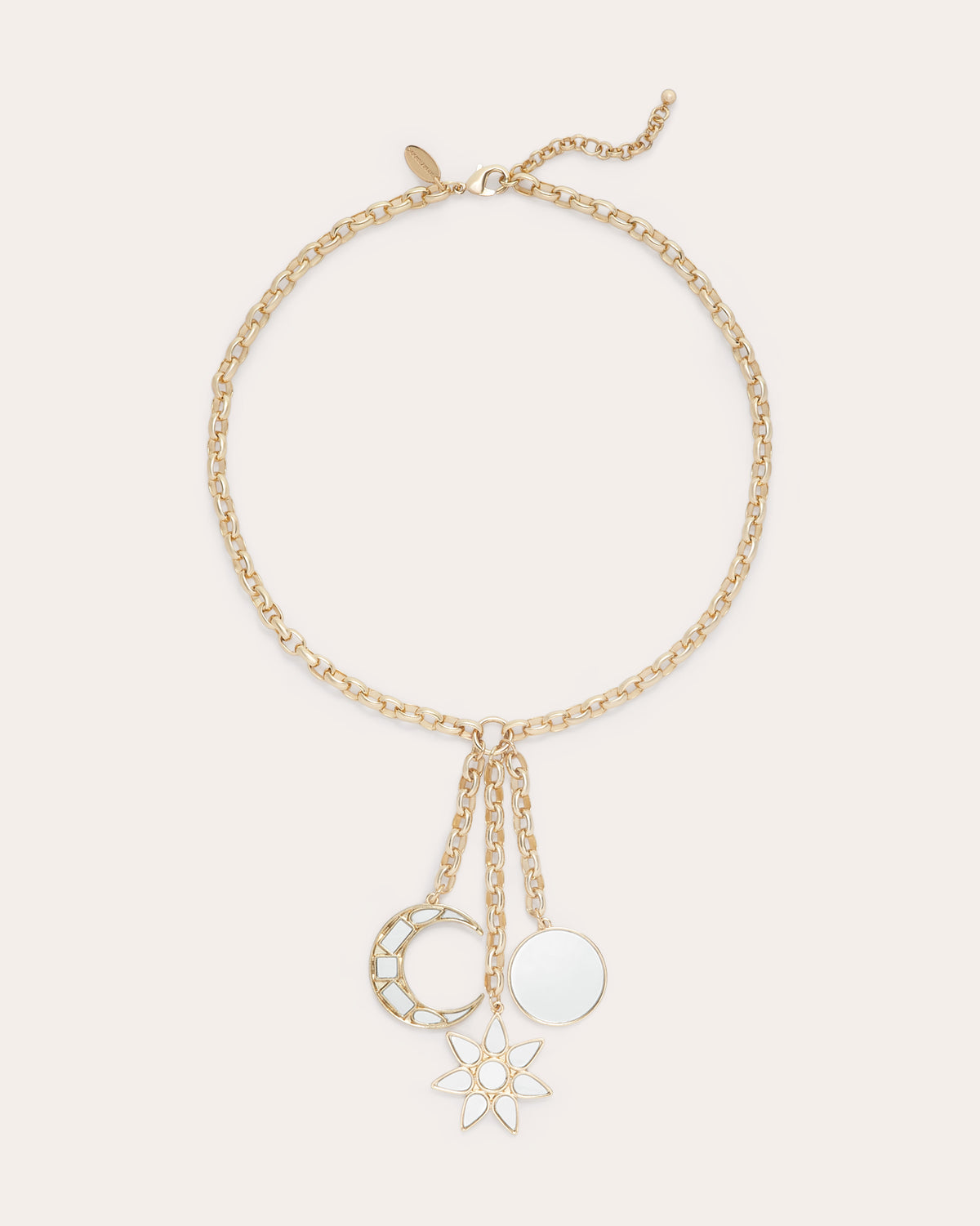 ramy brook Aurelius Mirrored Charm Necklace