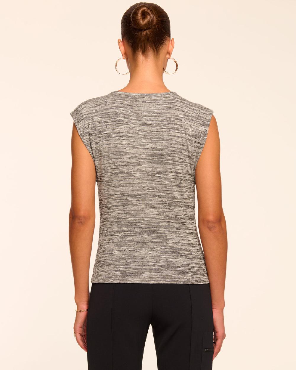 Ramy Brook Azul Lurex Knit Cowl Neck Top