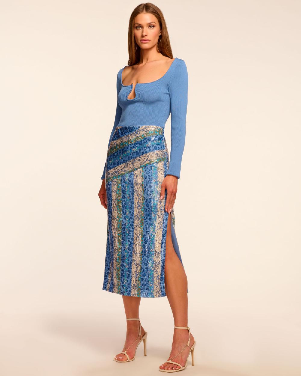 Ramy Brook Becca Sequin Midi Skirt
