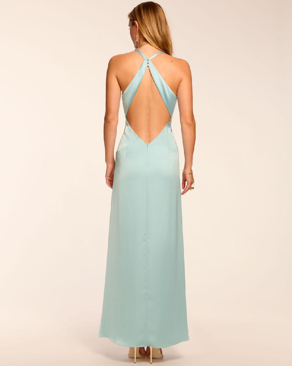 Ramy Brook Belle Plunging Open Back Gown