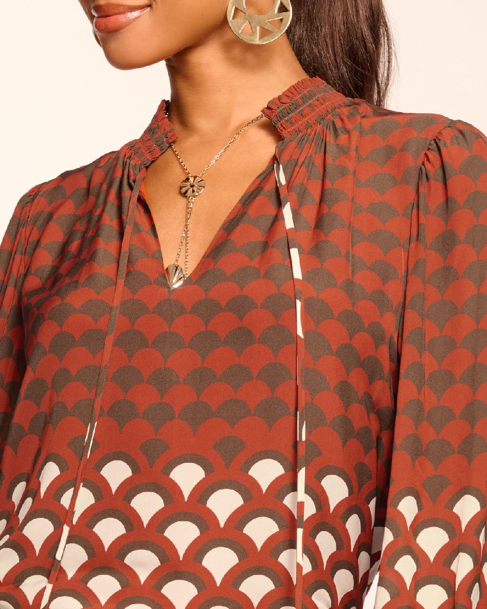 Ramy Brook Berona V-Neck Long Sleeve Blouse