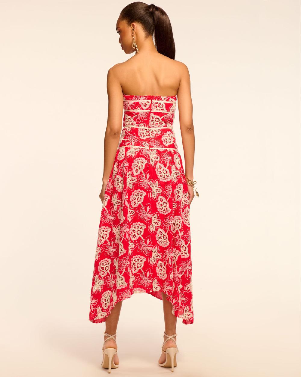 Ramy Brook Blanca Strapless Embroidered Maxi Dress