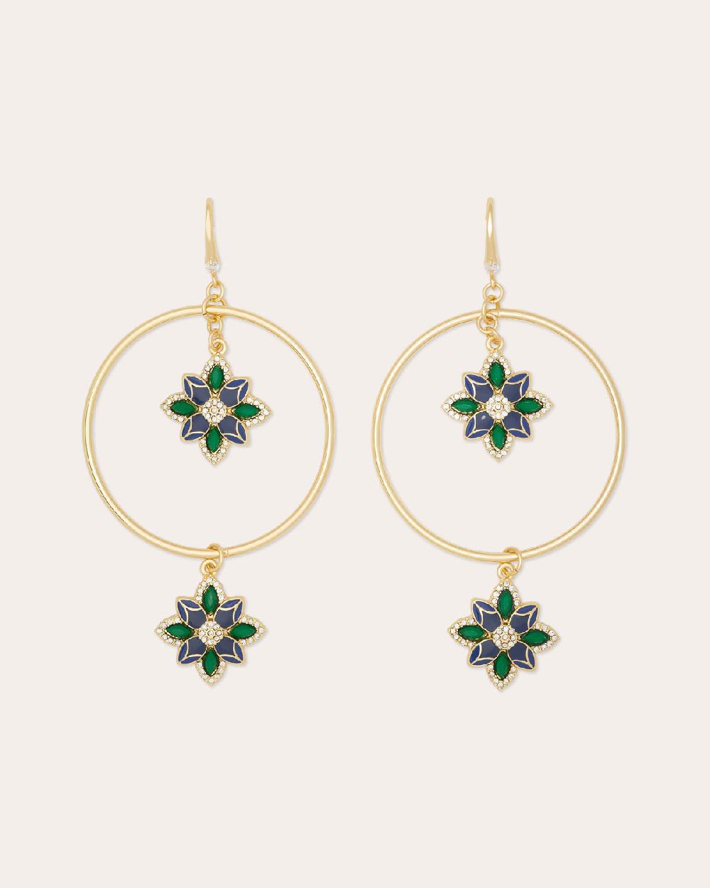 Ramy Brook Camila Flower Charm Earrings
