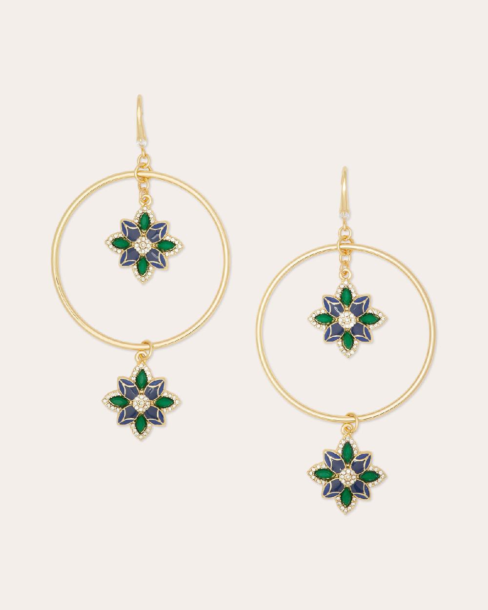 ramy brook Camila Flower Charm Earrings