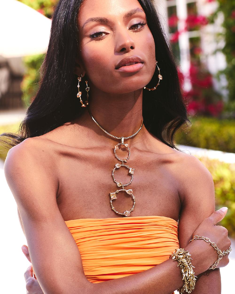 Ramy Brook Camile Gemstone Circular Necklace