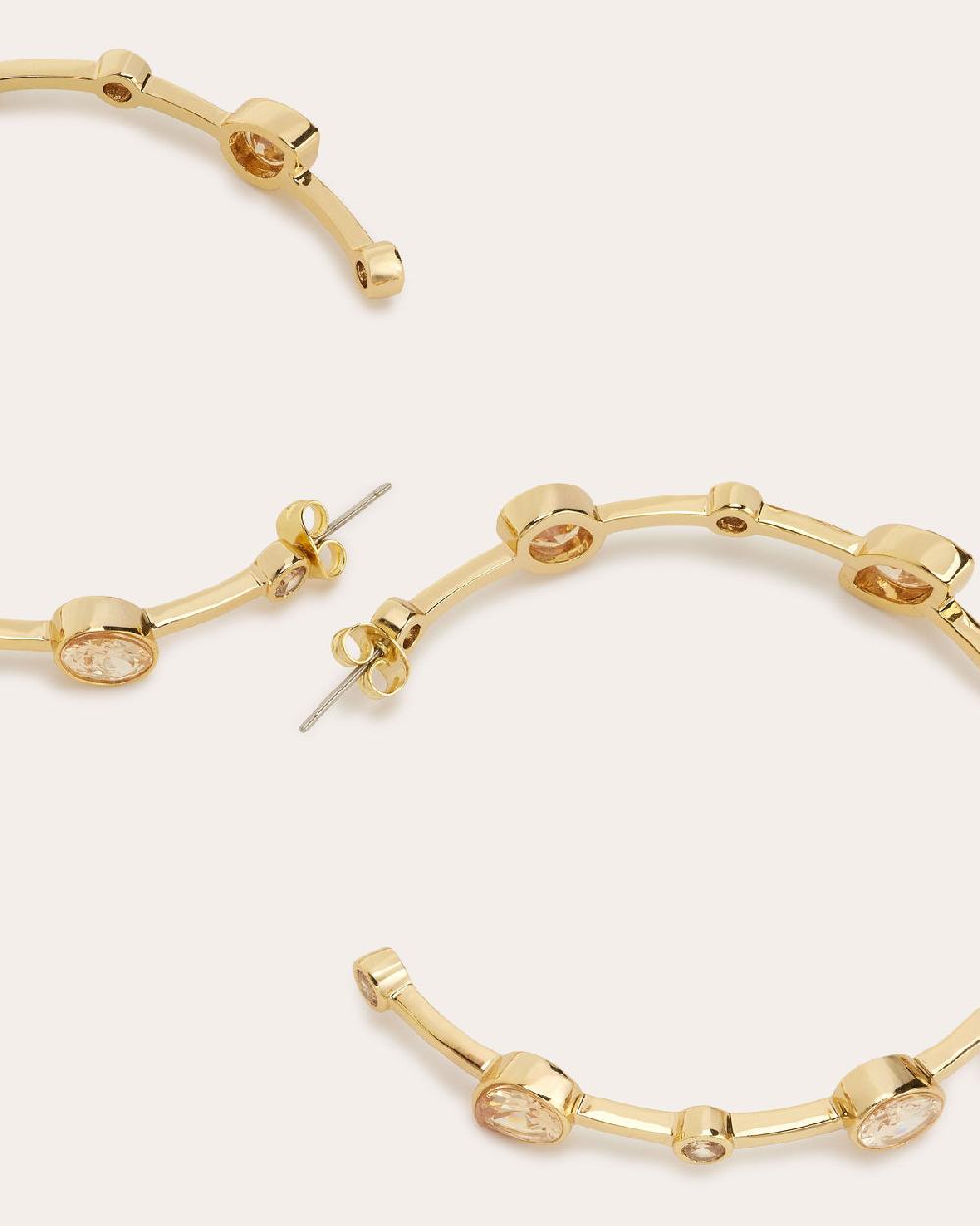 Ramy Brook Camile Gemstone Hoop Earrings