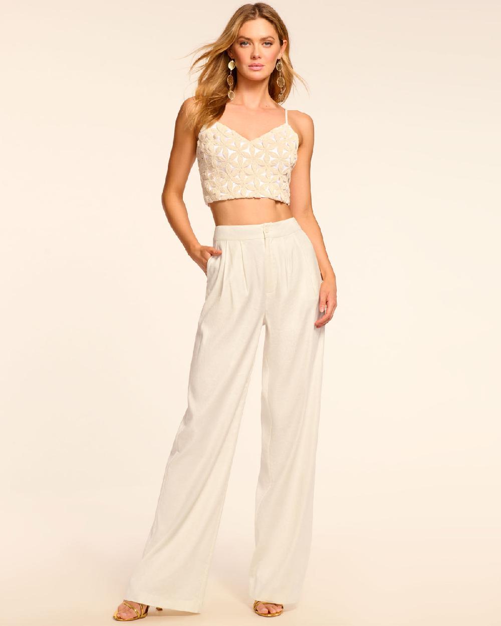 Ramy Brook Carly Pleated Linen Pant