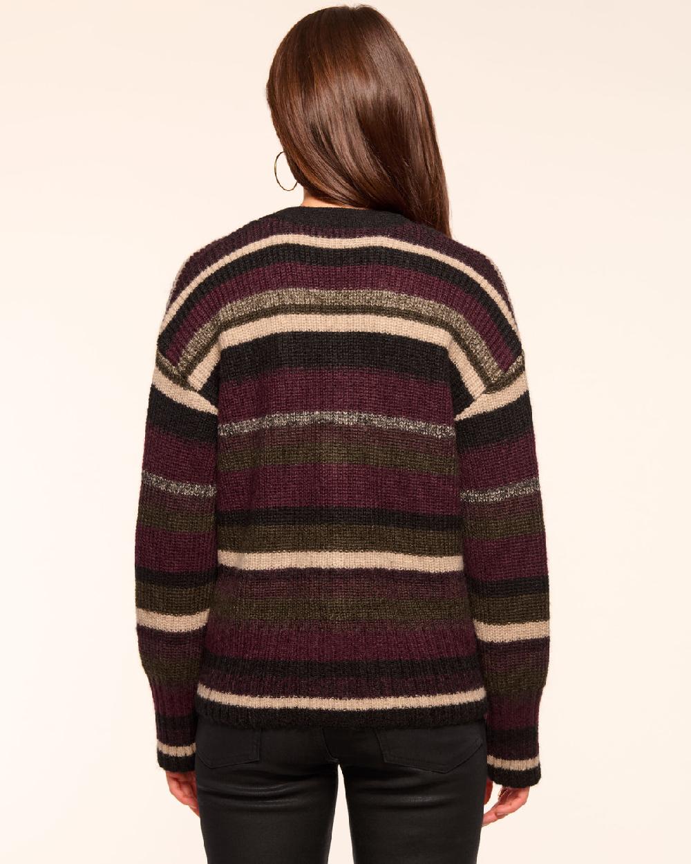 Ramy Brook Caroline Striped Cardigan Sweater