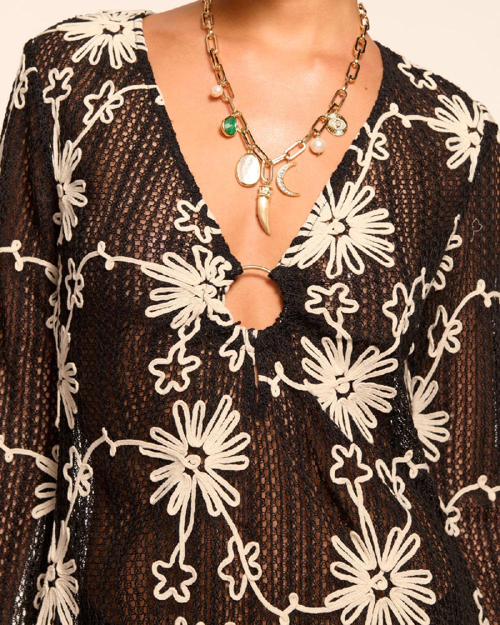 Ramy Brook Cassie Embroidered Coverup Mini Dress