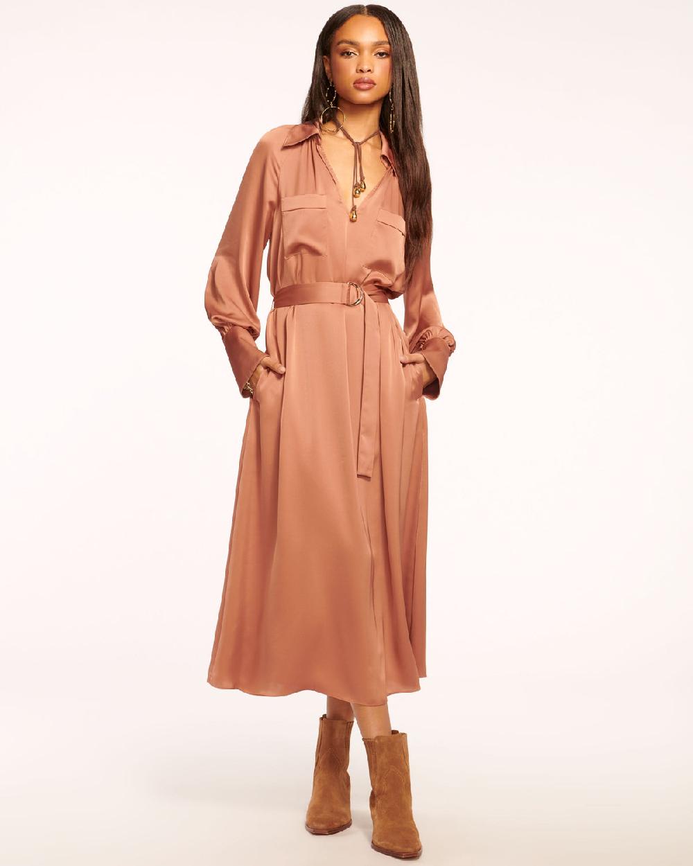 Ramy Brook Cecilia Belted Midi Dress