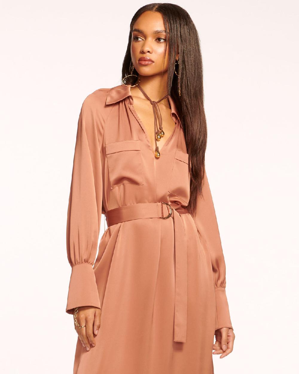 Ramy Brook Cecilia Belted Midi Dress
