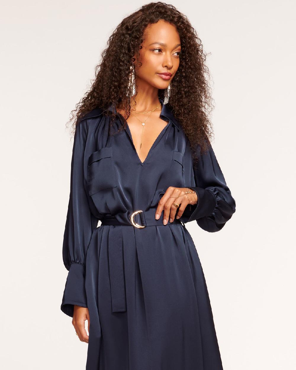 ramy brook Cecilia Belted Midi Dress