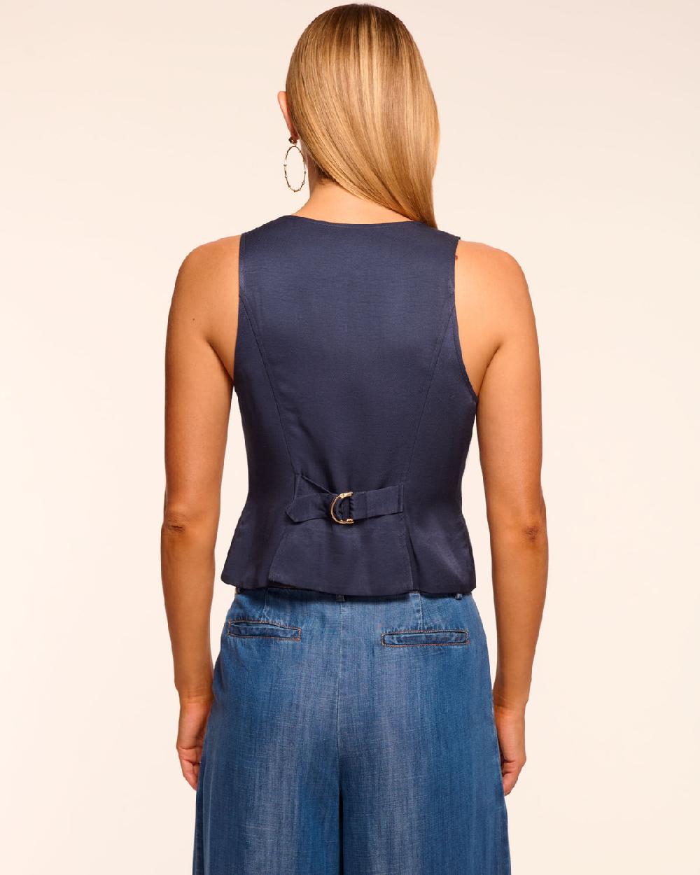 Ramy Brook Cedric V-Neck Button Down Vest