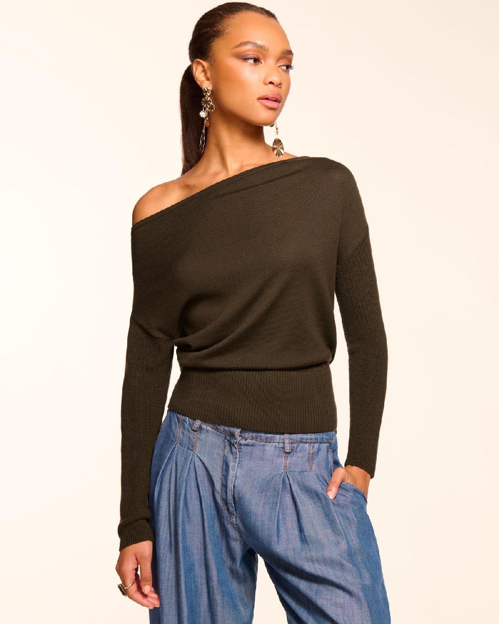 Ramy Brook Chance Merino Off-The-Shoulder Sweater