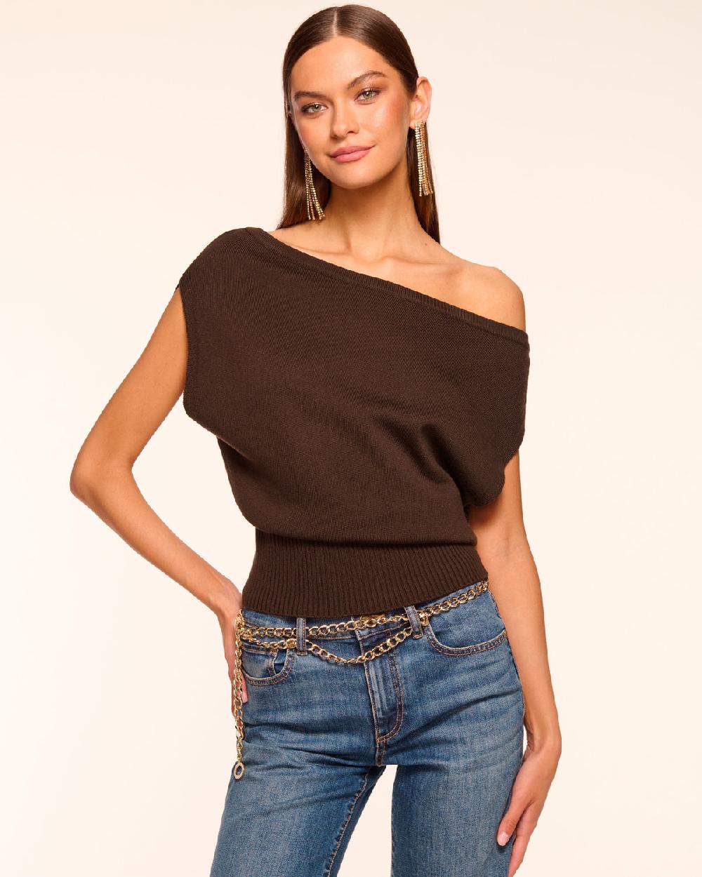 ramy brook Chet Merino Off-The-Shoulder Sweater