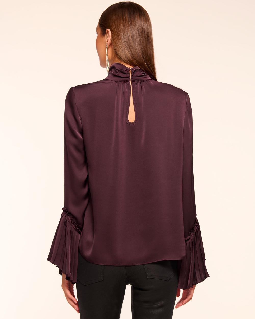 Ramy Brook Christy Turtleneck Bell Sleeve Blouse