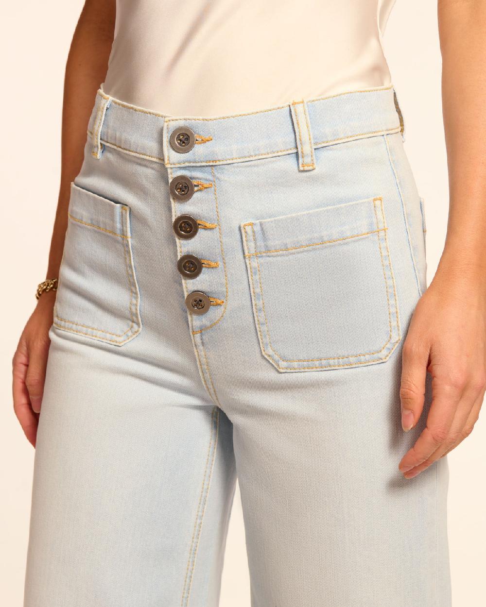 Ramy Brook Cindy High-Rise Wide Leg Jean