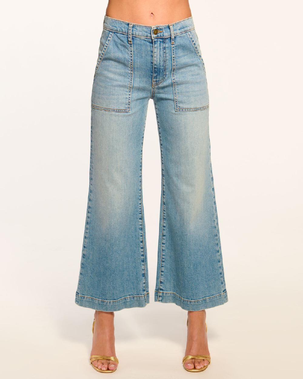 ramy brook Clifford Cropped Wide Leg Jean