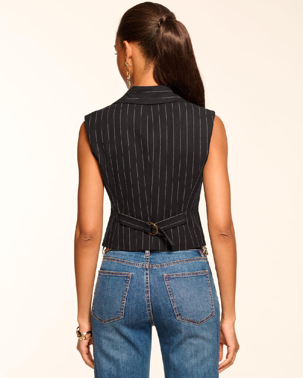 Ramy Brook Danna Pinstripe Tailored Vest