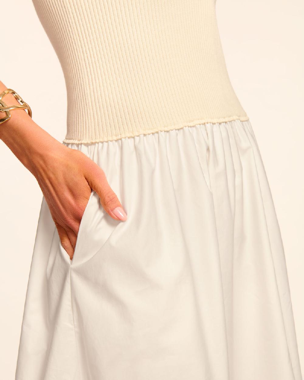 Ramy Brook Dawson Drop Waist Combo Maxi Dress