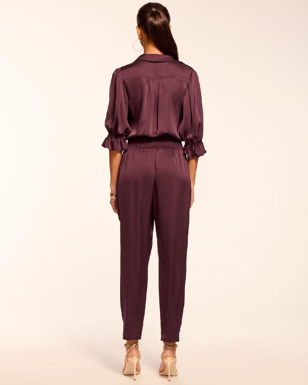 Ramy Brook Dina Short Sleeve Button Down Jumpsuit