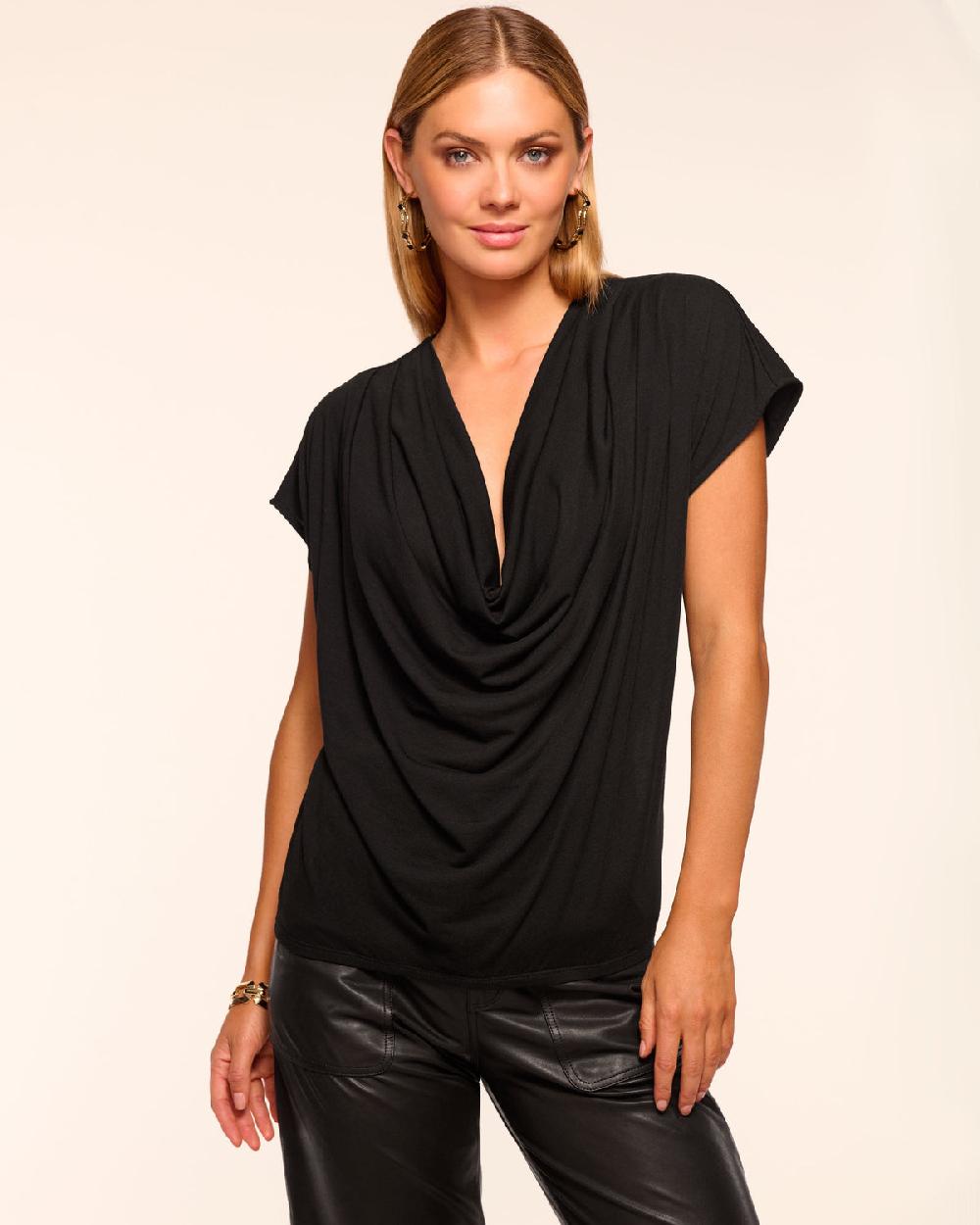 ramy brook Dorothy Knit Cowl Neck Top