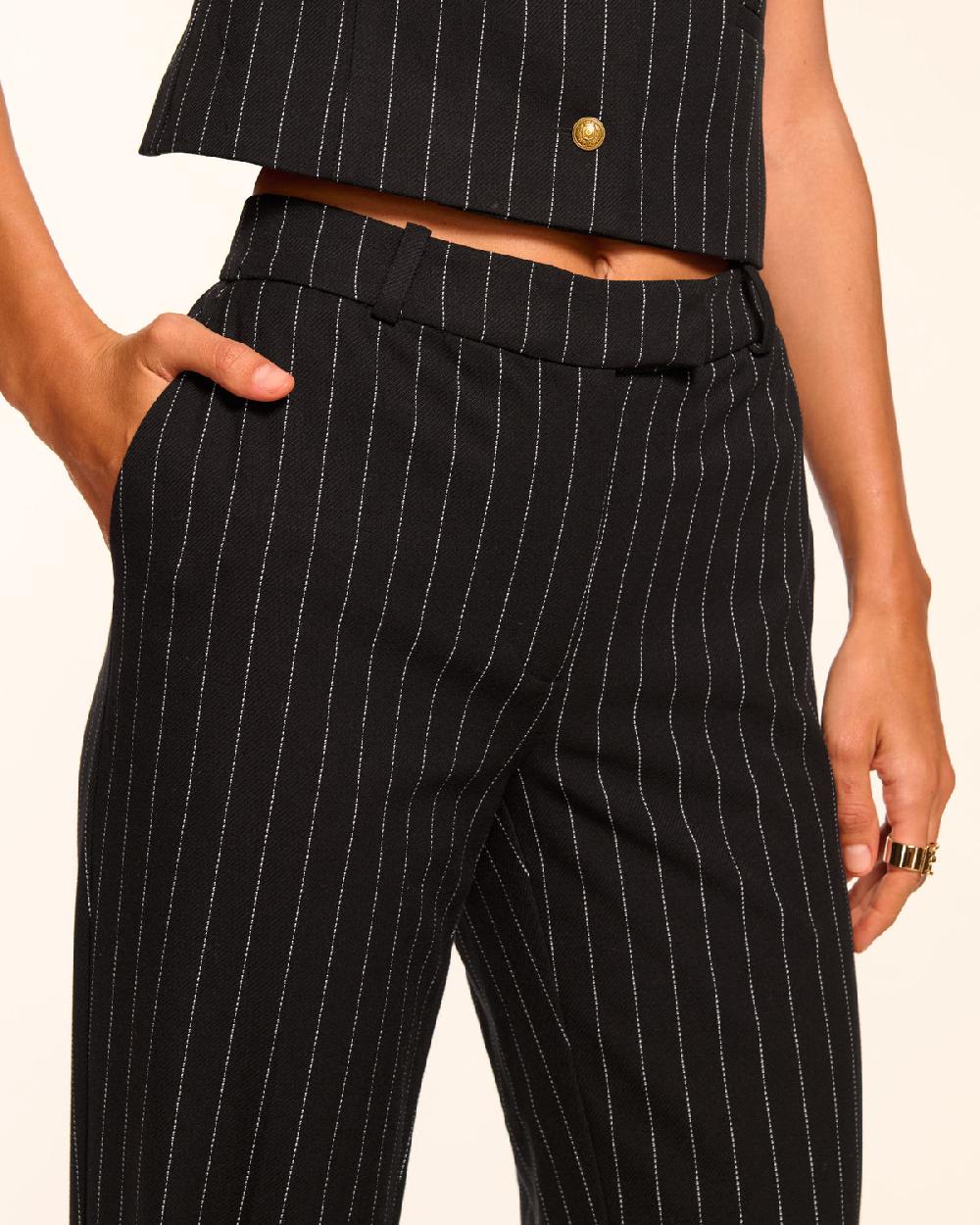 Ramy Brook Doug Pinstripe Tailored Pant