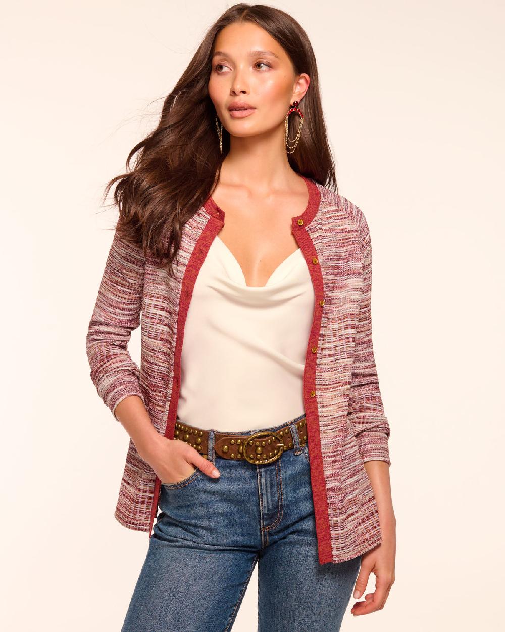 Ramy Brook Eddie Space Dye Knit Cardigan