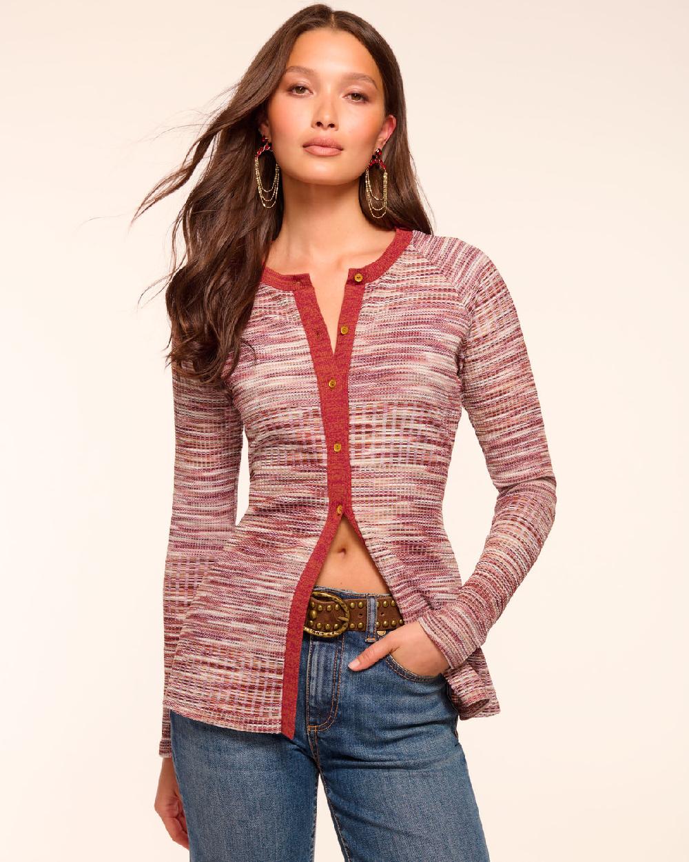 ramy brook Eddie Space Dye Knit Cardigan