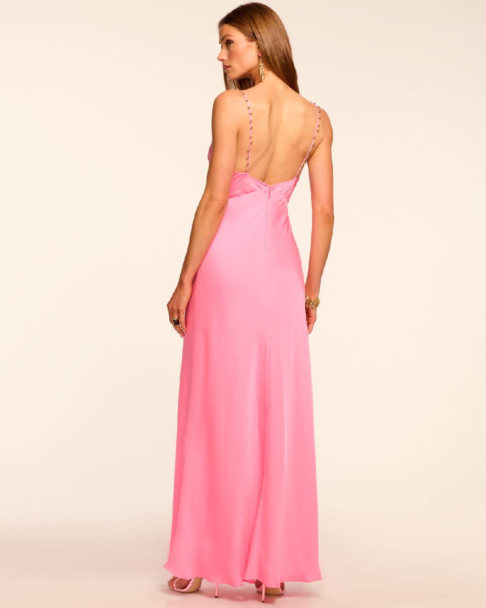 Ramy Brook Elena Beaded Strap Slip Maxi Dress