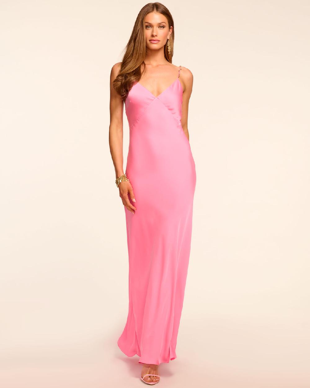 ramy brook Elena Beaded Strap Slip Maxi Dress