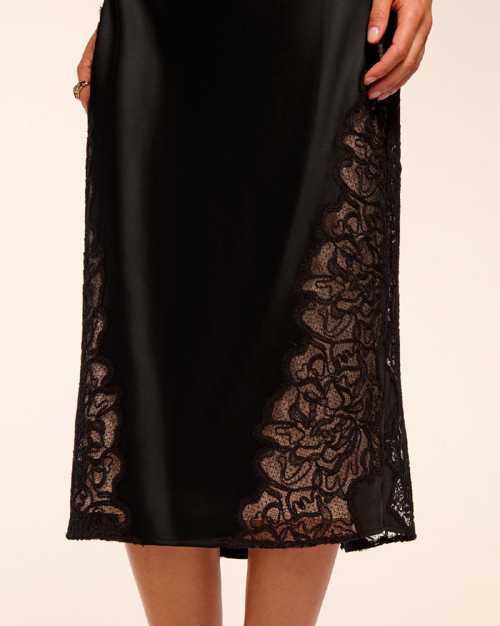 Ramy Brook Erena Lace Slip Midi Dress