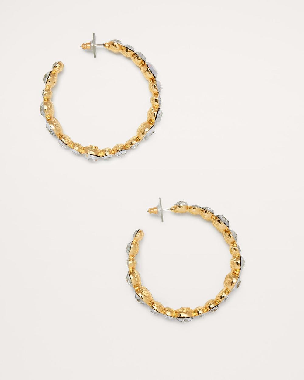 Ramy Brook Eureka Crystal Hoop Earrings
