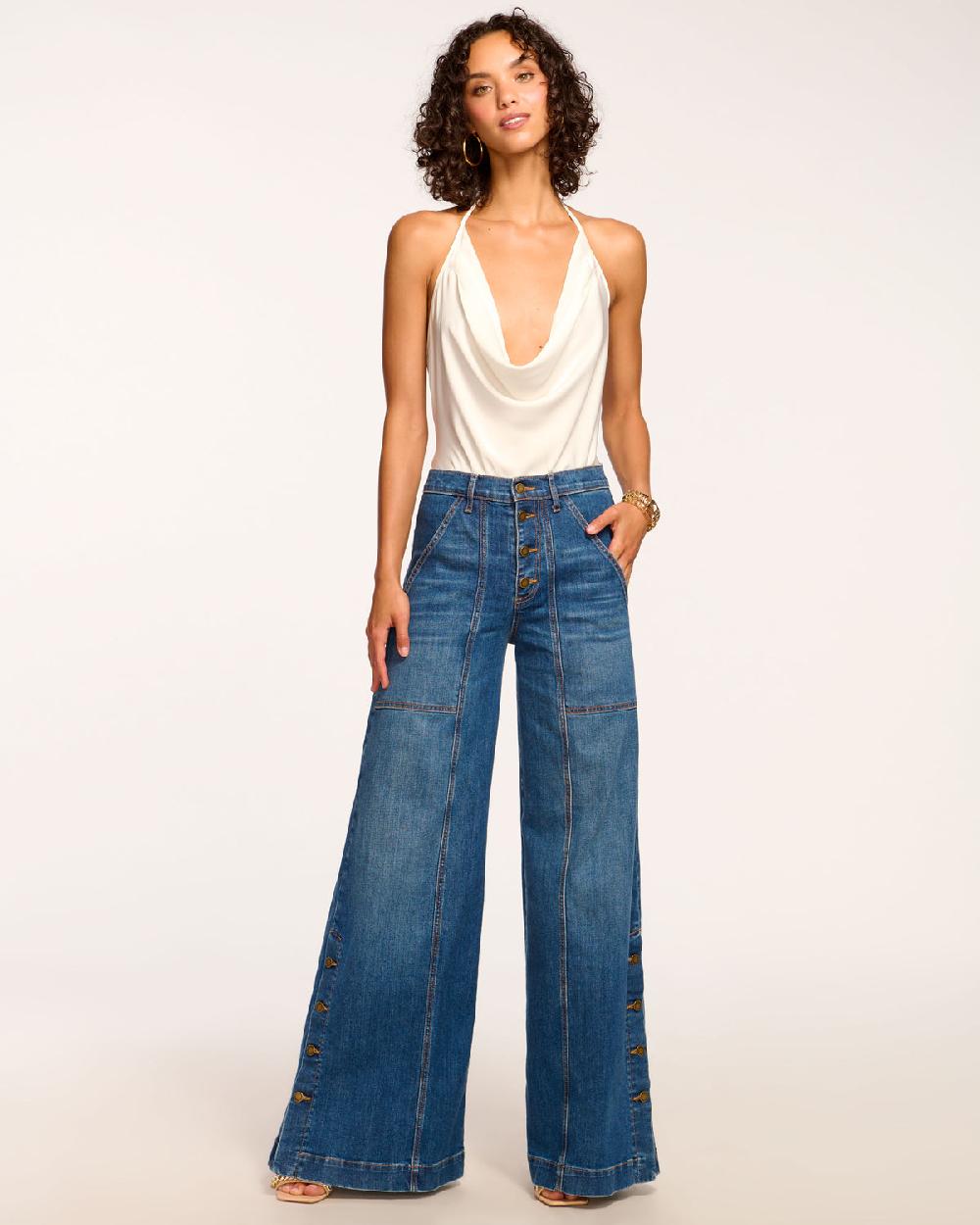 Ramy Brook Flores High-Rise Wide Leg Jean