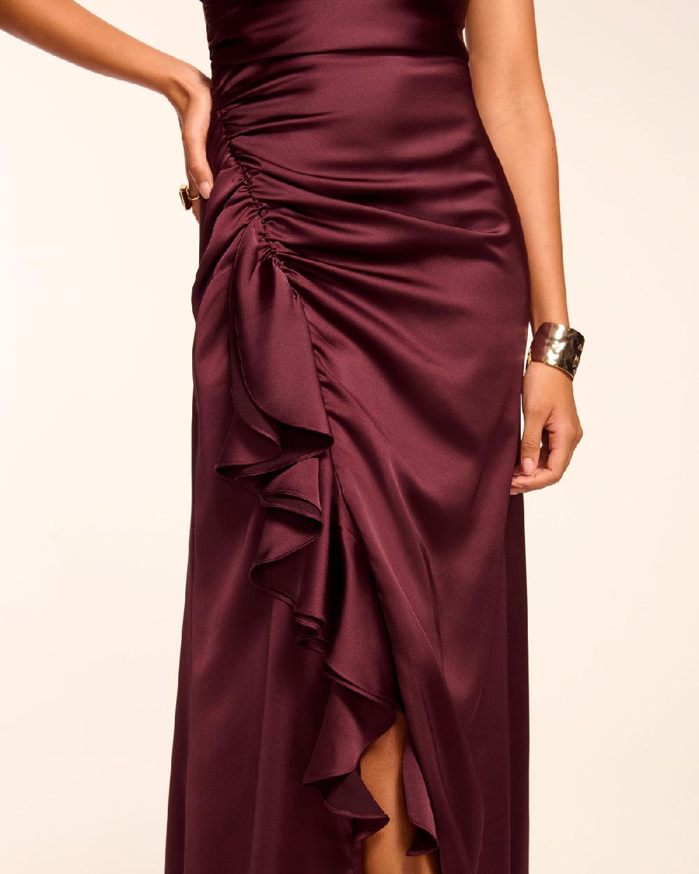 Ramy Brook Galilee Strapless Ruffle Gown
