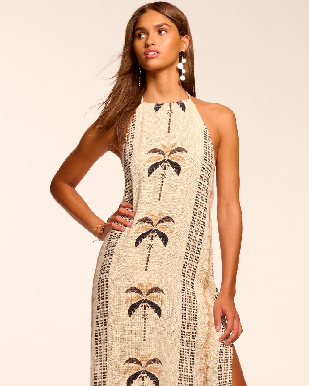 Ramy Brook Gardenia Halter Coverup Midi Dress