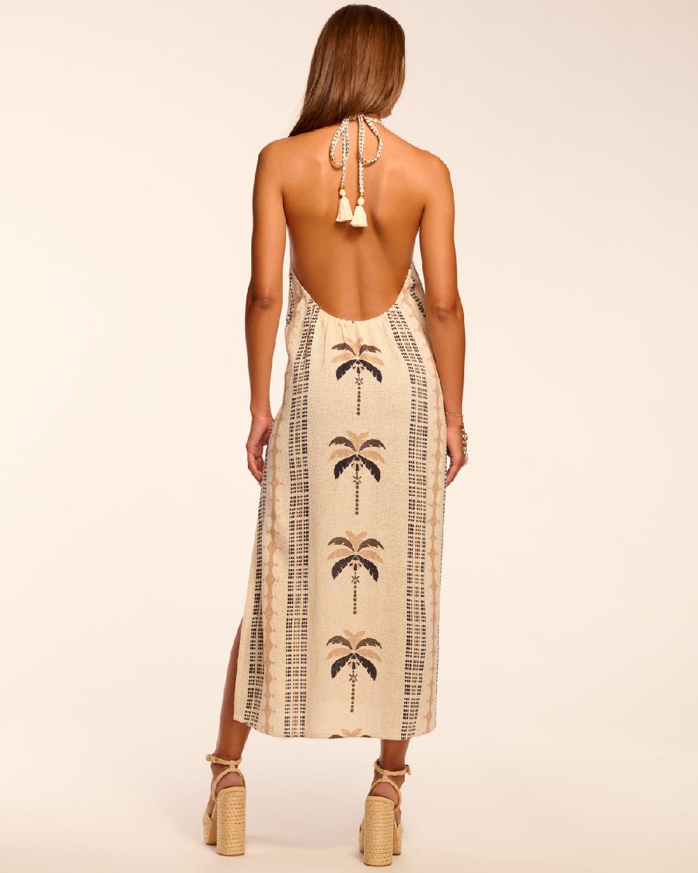 Ramy Brook Gardenia Halter Coverup Midi Dress